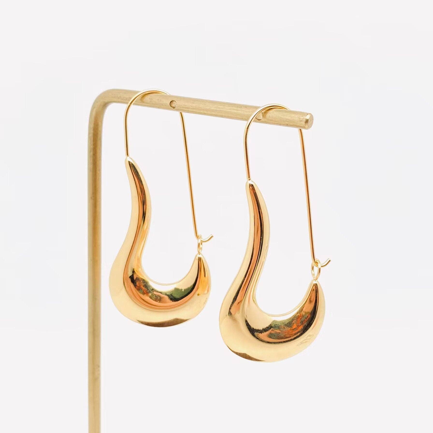 Geometric Sculptural Hoop Earrings