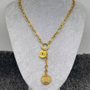 Evil Eye Coin Charm Necklace