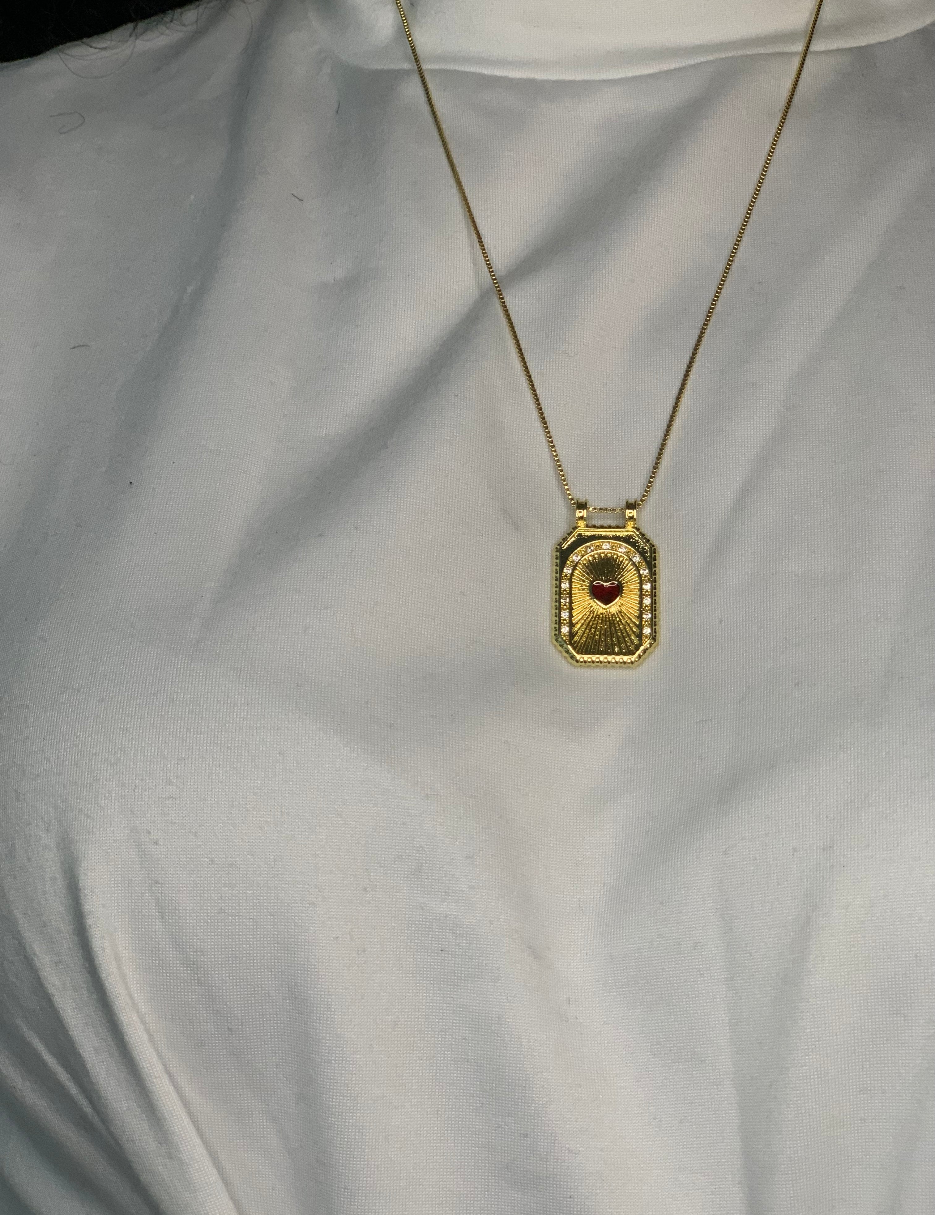 Main Character Evil Eye & Heart Necklace