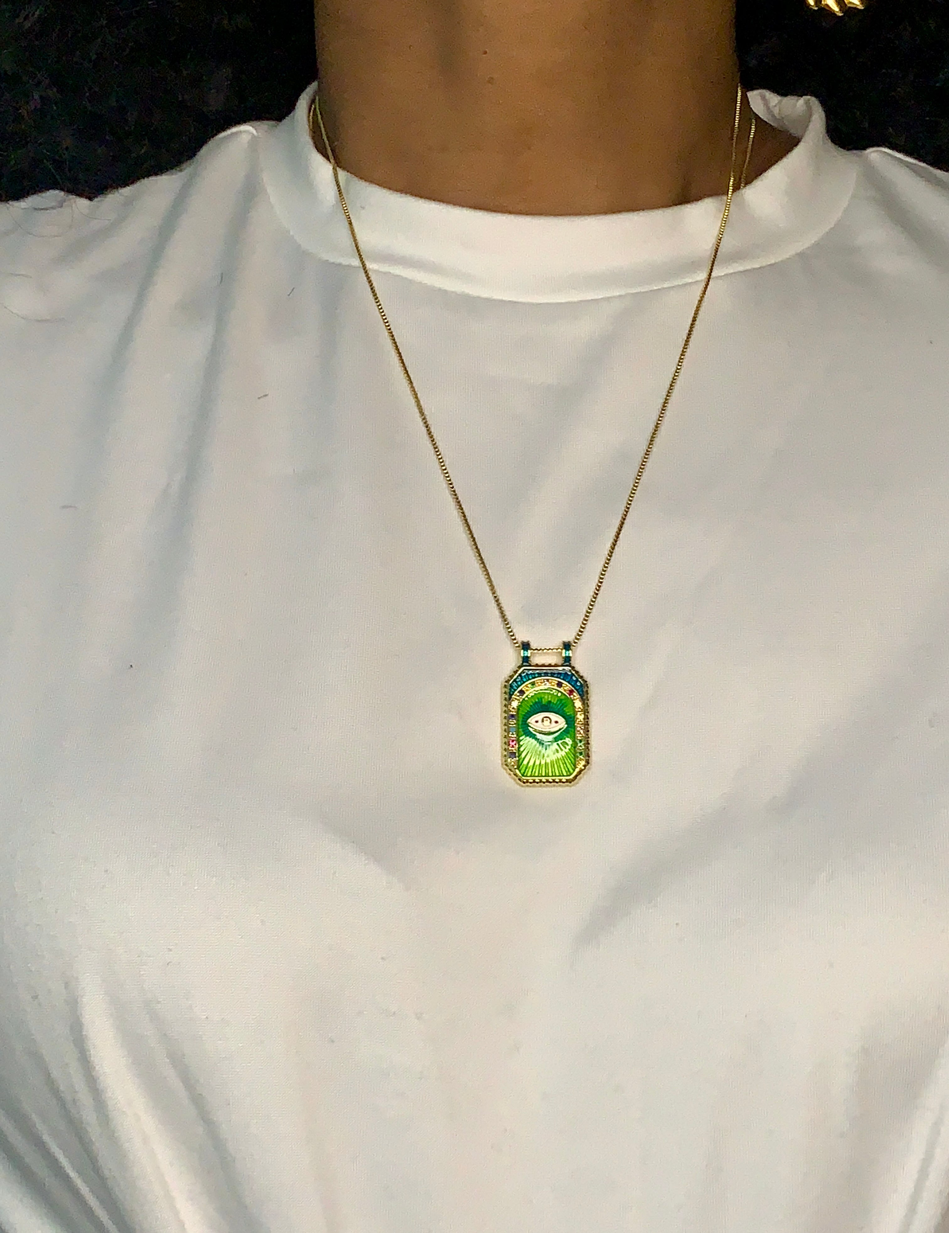 Main Character Evil Eye & Heart Necklace