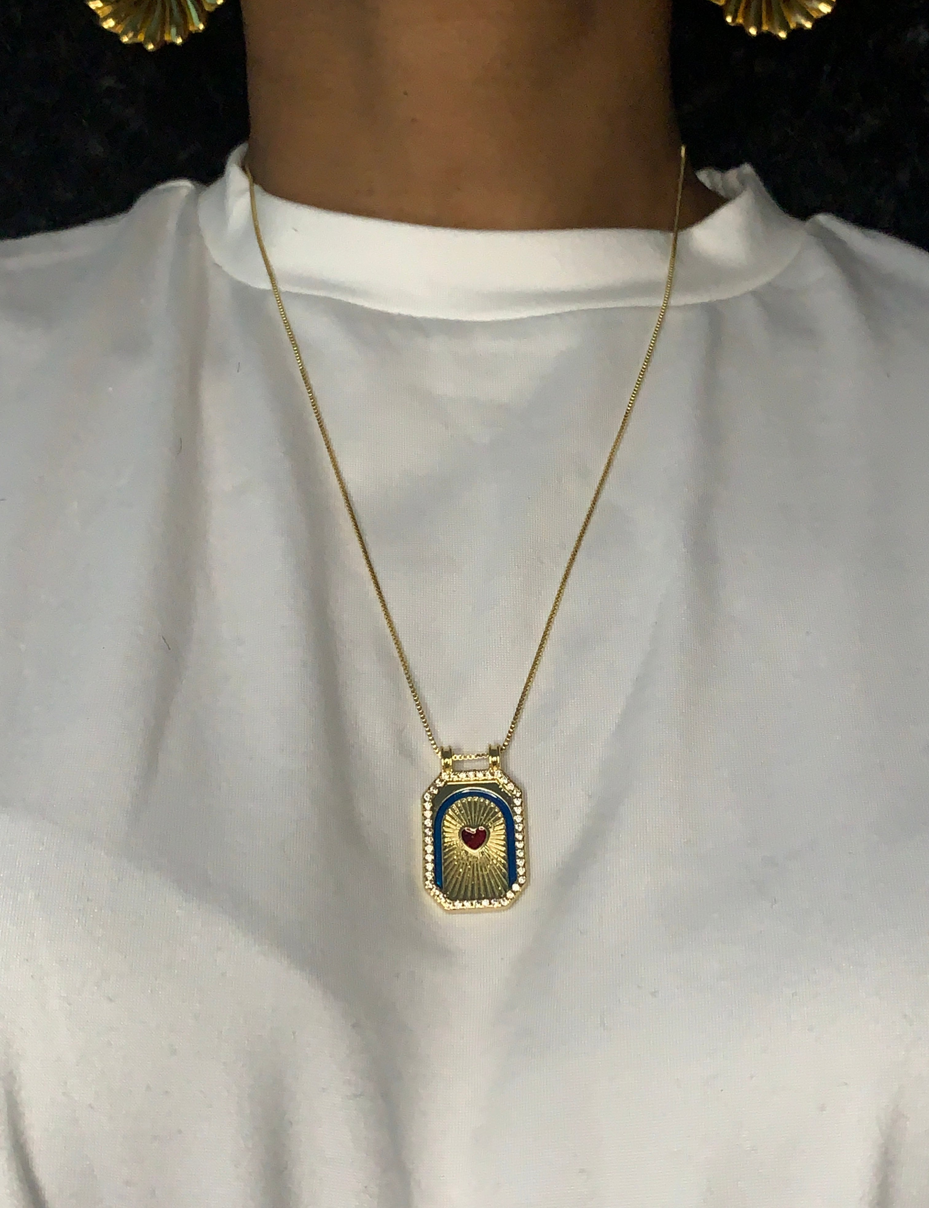 Main Character Evil Eye & Heart Necklace