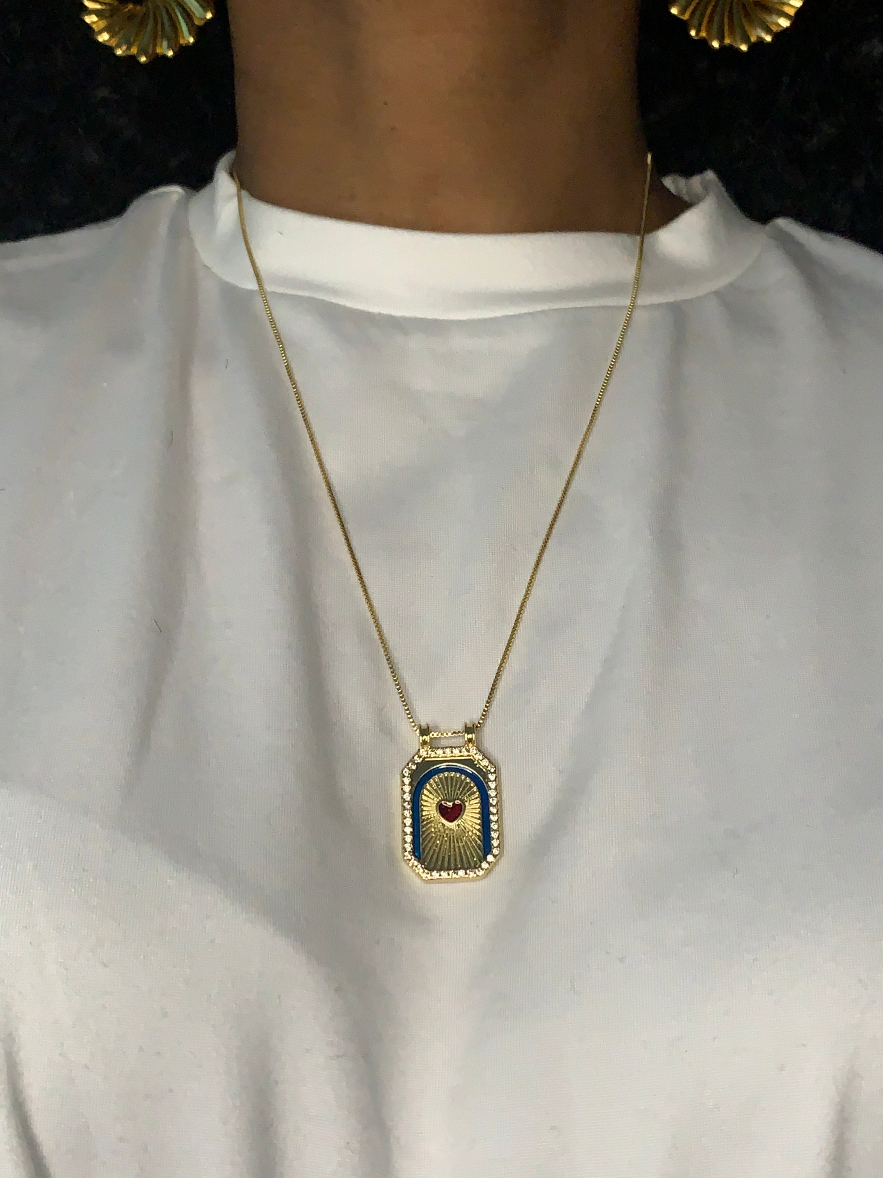 Main Character Evil Eye & Heart Necklace