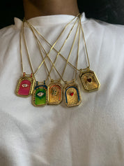 Main Character Evil Eye & Heart Necklace