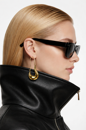 Geometric Sculptural Hoop Earrings