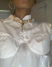 Floating Bezel Crystal Hoop Earrings