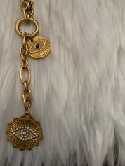 Evil Eye Coin Charm Necklace