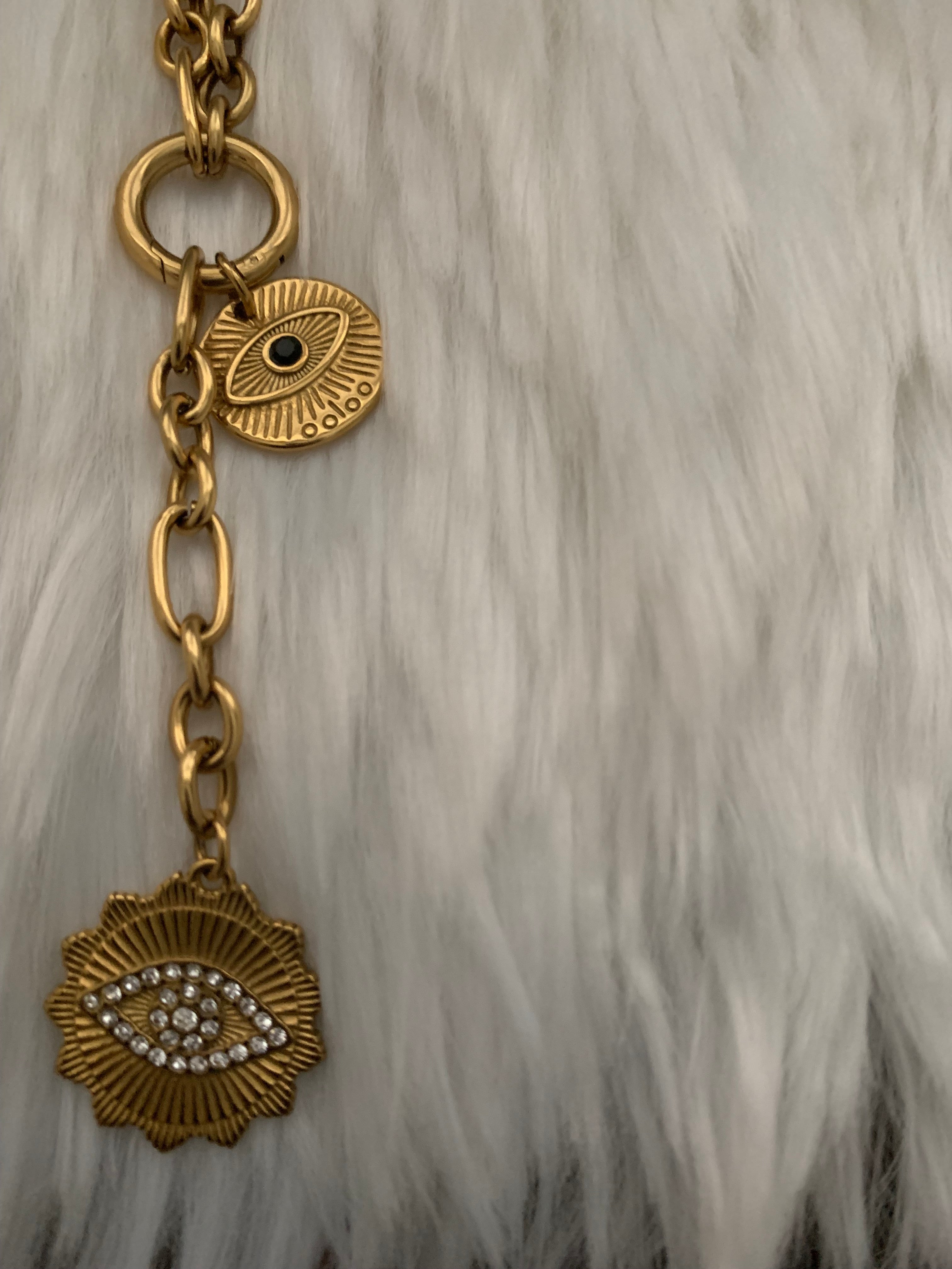 Evil Eye Coin Charm Necklace
