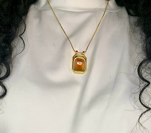 Main Character Evil Eye & Heart Necklace