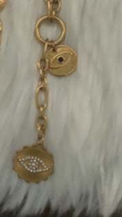 Evil Eye Coin Charm Necklace